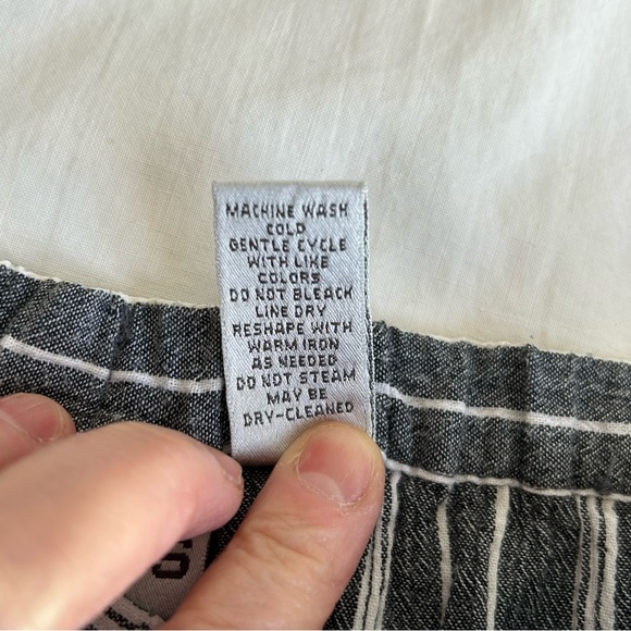 Chico's Cotton Stripe Capri Pants - Picture 7 of 8